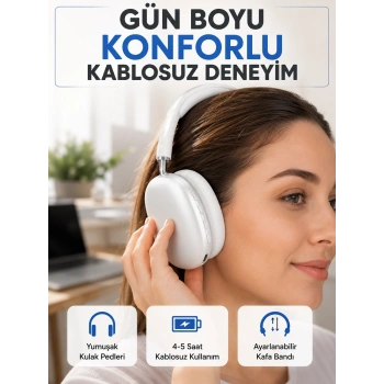 Gürültü Azaltmalı Bluetooth Kulaklık | 5 Saat Kesintisiz Müzik Yeni Nesil