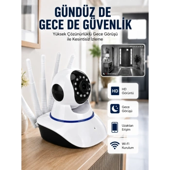 Güvenlik Kamerası Antenli Gece Görüşlü Sensörlü Harekete Duyarlı Yeni Nesil