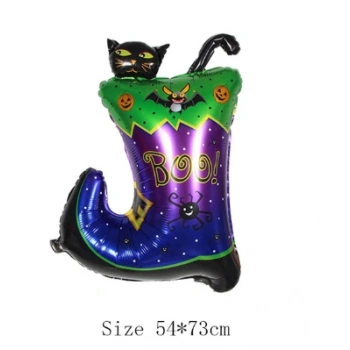 Halloween Çizmeli Kara Kedi Folyo Balon (5263)