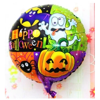 Halloween Örümcekli Kabaklı Folyo Balon 18 inç (5263)