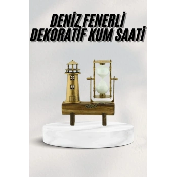 Hediyelik Kum Saati Retro Dekoratif Deniz Feneri Kum Saati