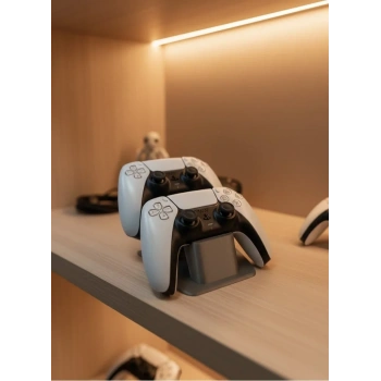 İkili Gamepad Tutucu Antrasit 7x18 Cm Oyun Aksesuarı