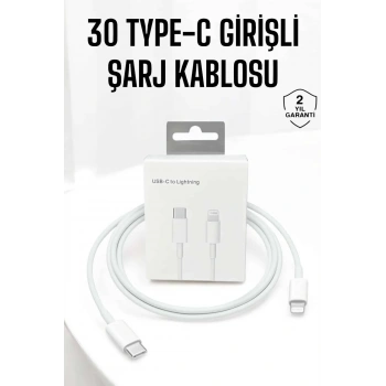 Iphone Uyumlu İos Uyumlu Lightning Hızlı Şarj Tye C Lightning Şarj Kablosu