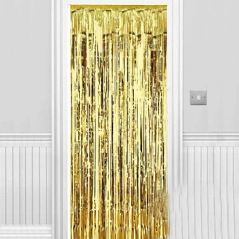 Işıltılı Duvar ve Kapı Perdesi Gold 90x200 cm (5263)