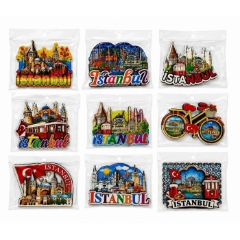 İstanbul Temalı Ahşap Buzdolapı Süsü Magnet Alk5825