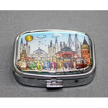 İstanbul Temalı İlaç Kutusu Anahtarlık Alk4050