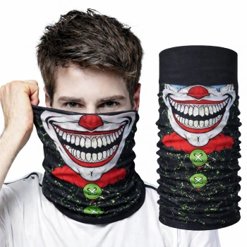 Joker Yüz Baskılı Baf Bandana - Çok Amaçlı Boyunluk Bandana 2 No (5263)