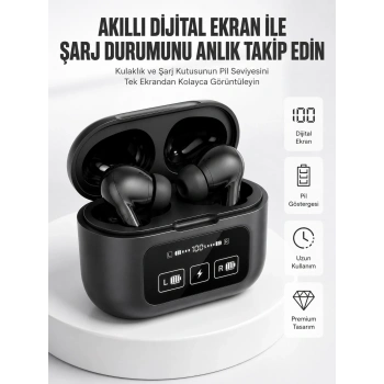 Kablosuz Bluetooth Kulaklık Pro Yeni Nesil Dokunmatik Kontrol
