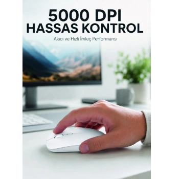 Kablosuz Bluetooth  Mouse Sessiz Tıklama Ergonomik Wireless Fare