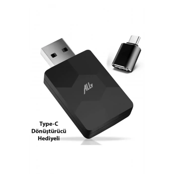 Kablosuz Carplay & Android Auto Adaptörü - Apple Ve Android Cihazlar İçin Evrensel Wireless Carplay Çevirici