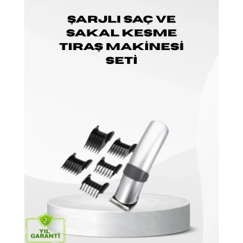 Kablosuz Profesyonel Tıraş Makinesi – Şarjlı, 60 Dakika Kullanım Süreli, Çelik Bıçaklı, Sessiz Motor