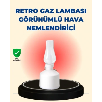 Kablosuz Retro Buhar Makinesi Gaz Lambası Tasarım Ledli Difüzör