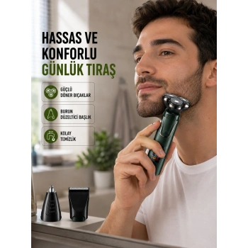 Kablosuz Şarjlı Çok Amaçlı Tıraş Makinesi
