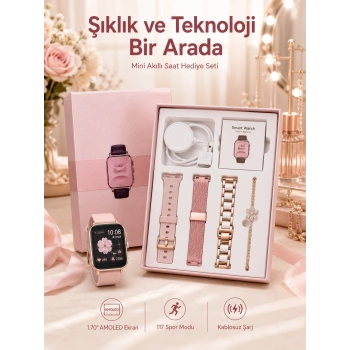 Kadınlar İçin Dokunmatik Ekran Akıllı Saat Ve  Kablosuz Bluetooth Kulaklık Anc Özelliği