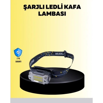 Kafa Lambası Led Fener Pratik Taşınabilir Ayarlanabilir Usb Şarjlı