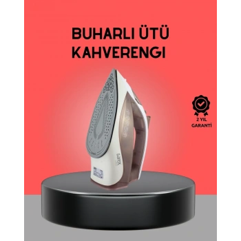 Kahverengi Buharlı Ütü 2200w Sürekli Buhar 120 G Şok Buhar
