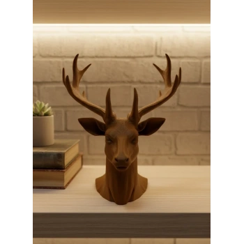 Kahverengi Geyik Biblo 23 Cm Dekoratif Şık Tasarım