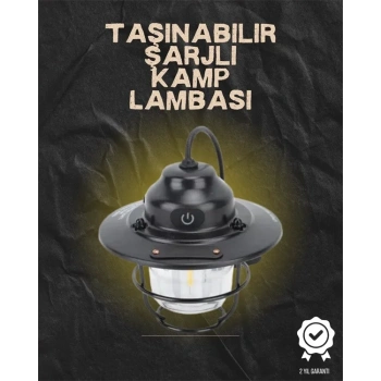 Kamp Ve Bahçe İçin Retro Led Fener – Sıcak Işık, Uzun Ömürlü Batarya