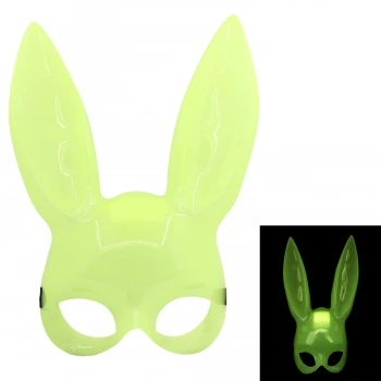 Karanlıkta Yanan Glow Floresan Tavşan Maskesi 32x22 cm (5263)