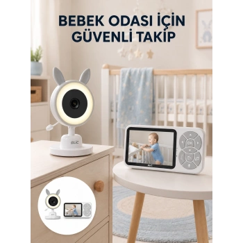 Karşılıklı Sesli Bebek Kamerası 4x Zoom Sıcaklık Sensörlü Yeni Nesil