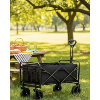 Katlanabilir Eşya Taşıma Arabası Kamp Plaj Ve Bahçe Kullanımına Uygun