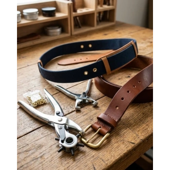 Kemer Delik Açma Atı 2li Set Deri Çanta Kayış Delme Aleti