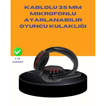 Kırmızı  Kulaklığı Bilgisayar Uyumlu Stereo Yüksek Ses Kaliteli