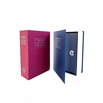 Kitap Görünümlü Gizli Kasa Büyük Boy Anahtarlı Kilitli Para Kasası