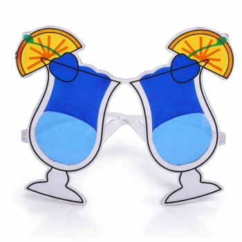 Kokteyl Bardak Parti Gözlüğü Mavi Renk (5263)