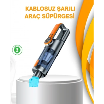 Kompakt Şarjlı El Süpürgesi Kuru Ve Sıvı Temizlik 5 Atlı