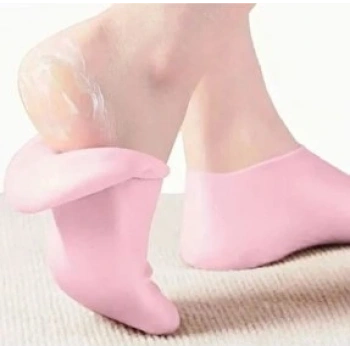 Küçük Boy Silikon Nemlendirici Ayak Bakım Çorabı Pembe (5263)