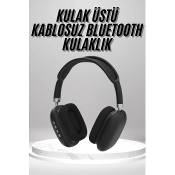 Kulak Üstü Kablosuz Bluetooth Kulaklık Yumuşak Süngerli Sd Kart Girişli