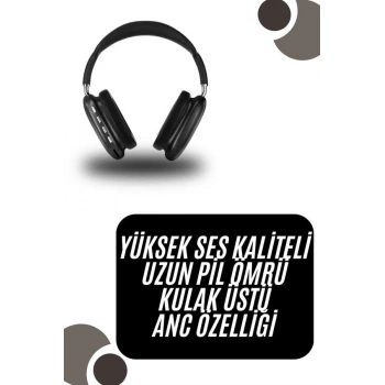 Kulak Üstü Kablosuz Bluetooth Kulaklık Yumuşak Süngerli Sd Kart Girişli