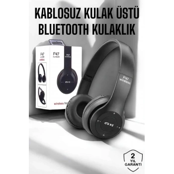 Kulak Üstü Tf Kart Ve Aux Destekli Ergonomik Bluetooth Kulaklık