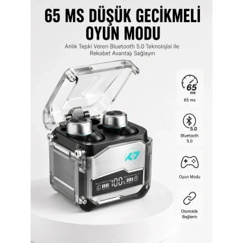 Kulaklığı Yeni Mekanik Kablosuz Kulaklık İos Android Uyumlu