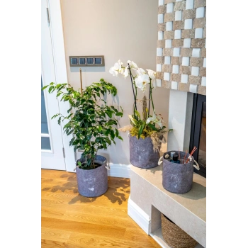 Kulplu Yuvarlak Düzenleyici Çok Amaçlı Kolay Taşınabilen Organizer Keçe Sepet (mega) 03648