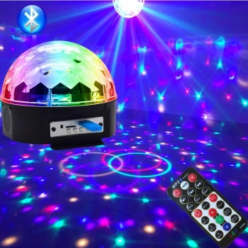 Küre Disko Topu Müzik Çalar Renkli Lazer Işıklı Bluetooth (5263)