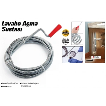 Lavabo Ve Gider Boruları Açacağı - Lavabo Açma Sustası - 5Metre (5263)
