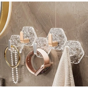 Lüks 5’li Duvar Askısı Banyo Mutfak İçin Havlu  Askılık (5263)