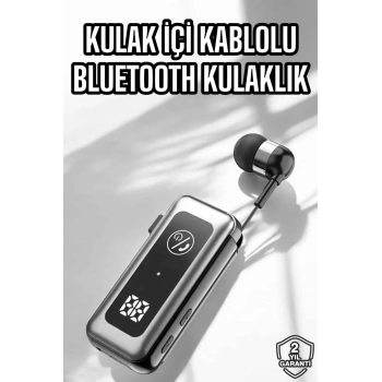 Makaralı Bluetooth Kulaklık Kulak İçi Dijital Göstergeli Yüksek Ses Kaliteli