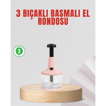 Manuel Mutfak Rondosu Keskin Bıçaklı Geniş Hazneli