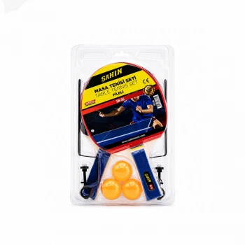 MASA TENİSİ FİLELİ PİNPON RAKET SETİ 2PCS RAKET - 3PCS TOP - 1PCS FİLE - AYAK (5263)