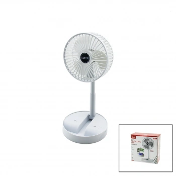 MASA ÜSTÜ VANTİLATÖR USB ŞARJLI KATLANIR FAN=16.4CM - UZAYAN AYAK=12.5-19CM 180 DERECE DÖNEBİLEN TELEFONLUKLU BWFN-11 (5263)