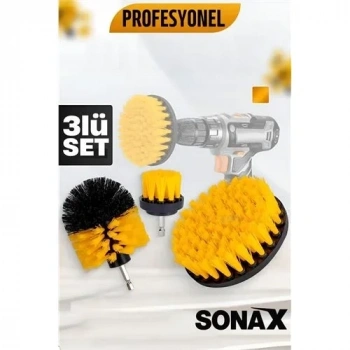 Matkap Fırçası - Matkap Ucuna Takılan Fırça Seti Sonax - Profesyonel Temizlik Fırçaları