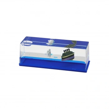 MAVİ SU GEMİ - ADA D.GEN MİKA YÜZEN BATMAYAN DEKORATİF BİBLO AKVARYUM5.2X15.2X5.3CM (5263)