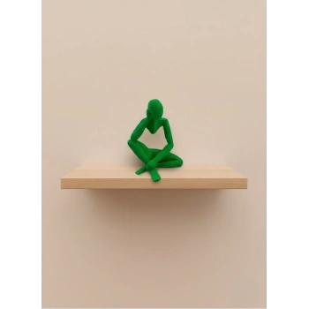 Minimal İnsan Figürü Biblo Yeşil Ev Ve Ofis Dekoru