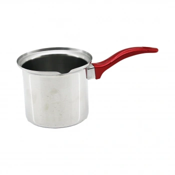 NO-6  ÇELİK CEZVE  KIRMIZI KULP (5263)
