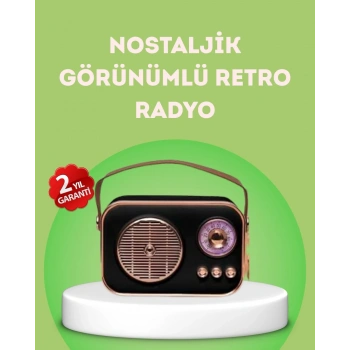 Nostaljik Retro Radyo – Bluetooth, Usb Ve Fm Özellikli Şık Tasarım