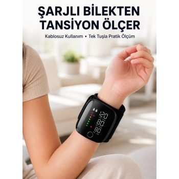 Otomatik Bilekten Tansiyon Ölçer Şarjlı Dijital Ölçüm Cihazı