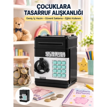 Otomatik Para Çeken Şifreli Atm Tasarımlı Kumbara